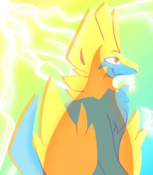 Lightning In Manectric's Back Wallpaper