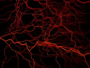 Lightning On Black Background Wallpaper