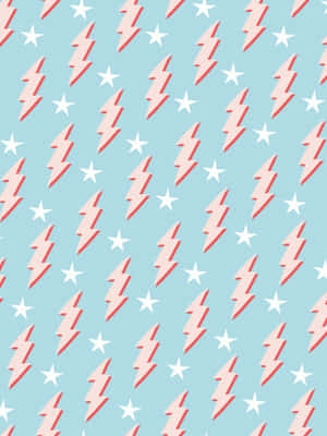 Lightning Stars Pattern Preppy Aesthetic Wallpaper