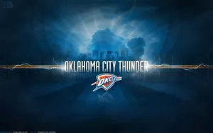Lightning Strike Oklahoma City Thunders Logo Wallpaper