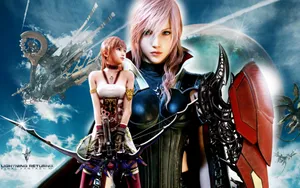 Lightning, The Fierce Protagonist From Final Fantasy Xiii Wallpaper