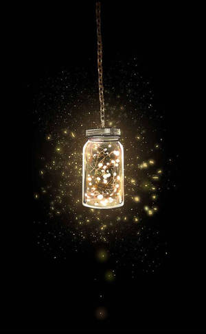Lights In Bottle Cute Dark Girly Wallpaper