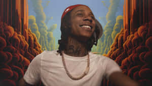 Lil Jeff Smiling Confidently Wallpaper