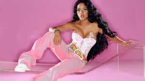 Lil Kim Pink Fantasy Photoshoot Wallpaper