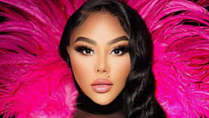 Lil Kim Pink Feather Portrait Wallpaper