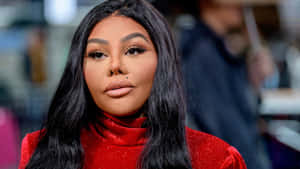 Lil Kim Red Turtleneck Glance Wallpaper