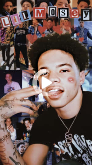 Lil Mosey Radiates Confidence In A Multi-colored Outfit Wallpaper