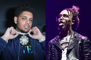 Lil Pump Strikes A Hip-hop Pose Wallpaper