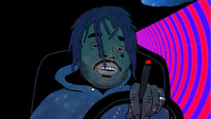 Lil Uzi Cartoon Smoking Blunt Wallpaper