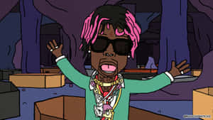 Lil Uzi Cartoon Talking Wallpaper