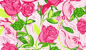 Lilly Pulitzer Roses Wallpaper