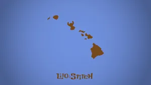 Lilo Stitch As An Island Wallpaper