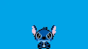 Lilo Stitch Cute Pixel Art Wallpaper