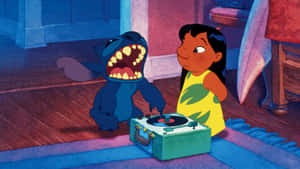 Liloand Stitch Music Time Wallpaper