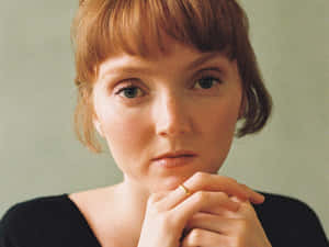 Lily Cole Portrait Introspective Gaze Wallpaper