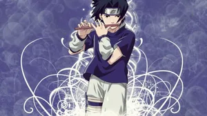 Limited Edition Blue Sasuke Figure Wallpaper