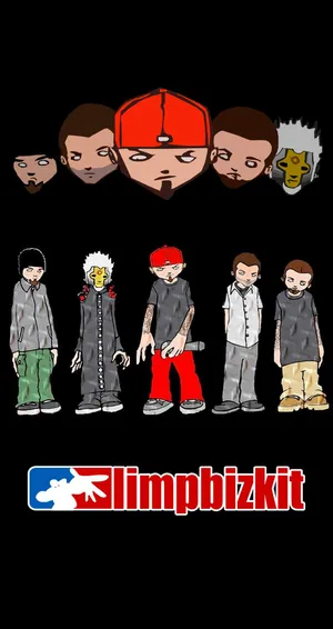 Limp Bizkit Cartoon Band Illustration Wallpaper