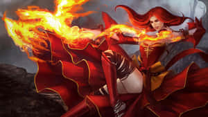 Lina Inverse, The Fiery Spellcaster From Dota 2 Wallpaper