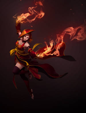 Lina The Slayer Dota 2 Iphone Wallpaper