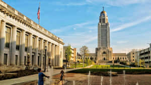 Lincoln Nebraska State Capitol View Wallpaper