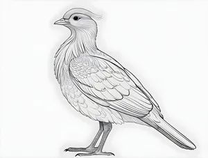 Line Art Bird Wallpaper