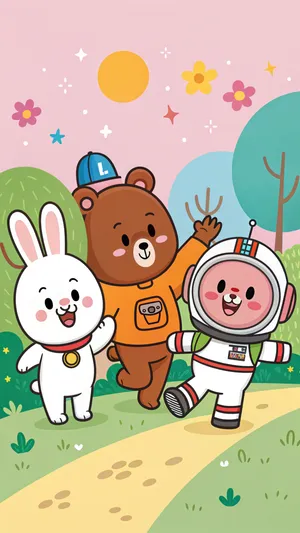 Line Friends Wallpaper Wallpaper