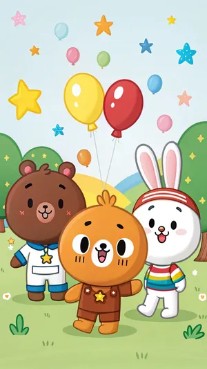 Line Friends Wallpaper Wallpaper