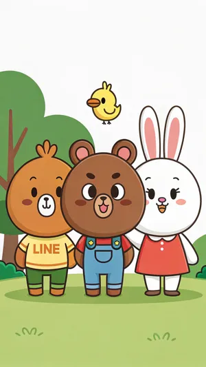 Line Friends Wallpaper Wallpaper