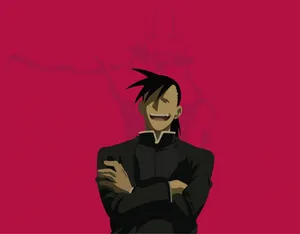 Ling Yao Showing His Charismatic Personality In Fullmetal Alchemist Wallpaper