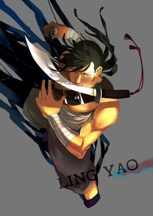 Ling Yao, The 12th Prince Of Xing, Posing With His Sword In A Cool And Composed Demeanor. Wallpaper