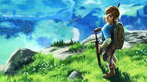 Link Defending Hyrule In The Legend Of Zelda: Breath Of The Wild Wallpaper