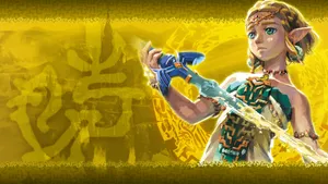 Link Drawing Sword Tears Of The Kingdom Wallpaper