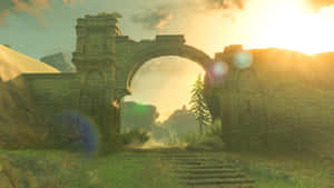 Link Finds An Abandoned Shrine In The Legend Of Zelda: Breath Of The Wild. Wallpaper