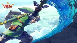 Link Flying On A Loftwing In The Legend Of Zelda: Skyward Sword Wallpaper