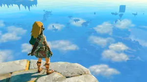 Link Overlooking Sky Islands Wallpaper