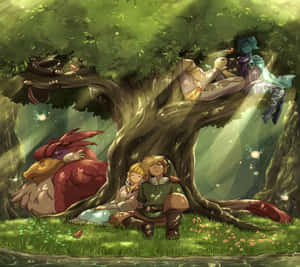 Link Soars Through The Skies On His Loftwing In The Legend Of Zelda: Skyward Sword Wallpaper