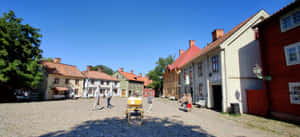 Linkoping Historic Gamla Stan Street Wallpaper