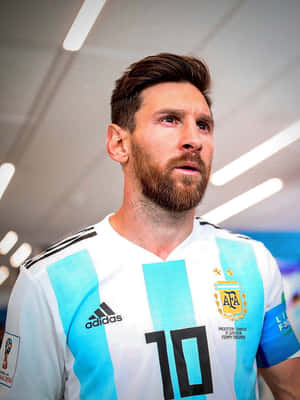 Lionel Messi Argentina Jersey Number10 Wallpaper