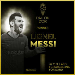 Lionel Messi Ballon Dor Winner Wallpaper