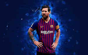 Lionel Messi Barcelona F C Artistic Background Wallpaper