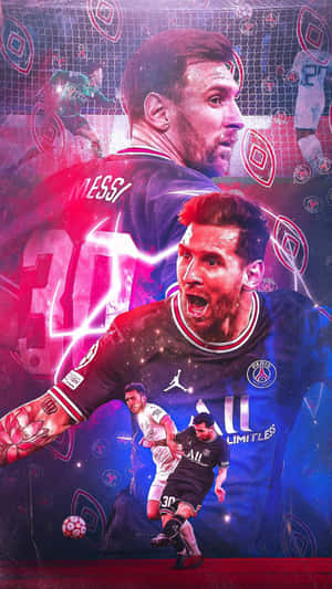 Lionel_ Messi_ P S G_ Collage_2022 Wallpaper