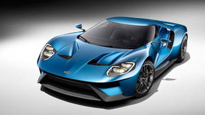 Liquid Blue Metallic Ford Gt Wallpaper