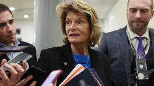 Lisa Murkowski Speaking With Reporters Wallpaper