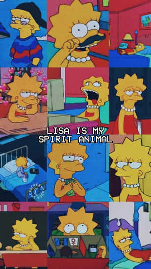 Lisa Simpson Aesthetic Collage Wallpaper