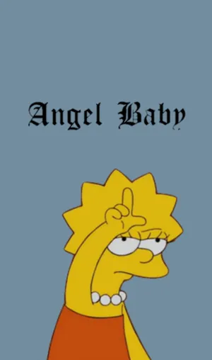 Lisa Simpson Angel Baby Aesthetic Wallpaper