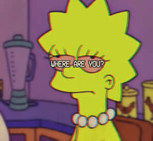 Lisa Simpson Ponders Her Tough Situation Wallpaper