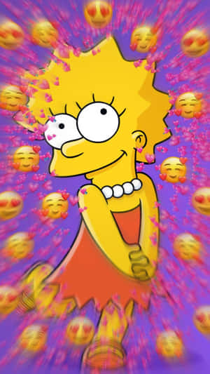 Lisa Simpson Showing Her Cheerful Character Wallpaper