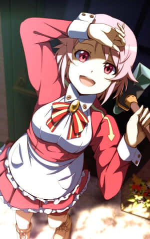 Lisbeth In Her Blacksmith Shop In Sword Art Online Wallpaper