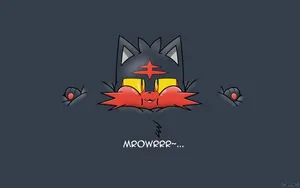 Litten Buried In Gray Background Wallpaper