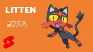 Litten With #725 Text Wallpaper